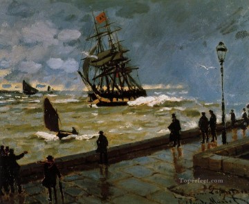 「ラフ・ウェザー II」クロード・モネのル・アーブルの桟橋 Oil Paintings